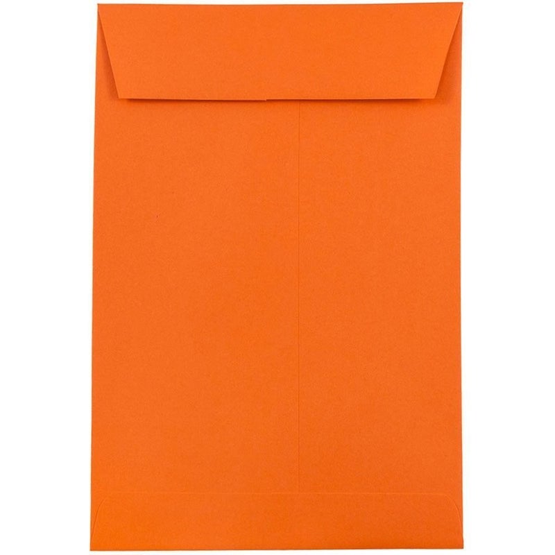JAM PAPER 6 x 9 Open End Catalog Colored Envelopes - Orange Recycled - 100/Pack - Image 1